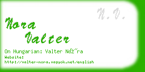 nora valter business card